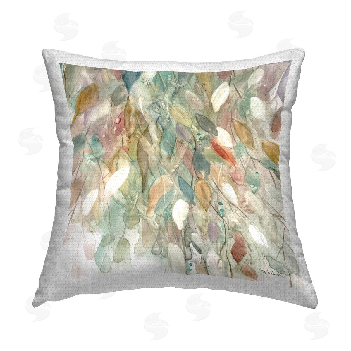 Carol Robinson Raining Cascade of Shapes Outdoor Quick-Dry Polyester Printed Throw Pillow