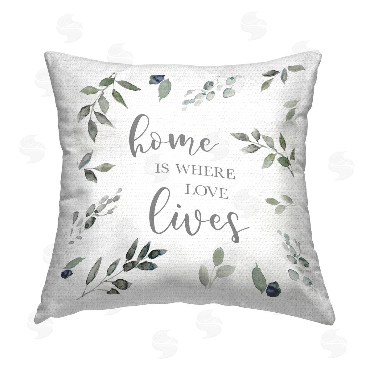 Carol Robinson Botanical Sprigs Love Lives Outdoor Quick-Dry Polyester Printed Throw Pillow