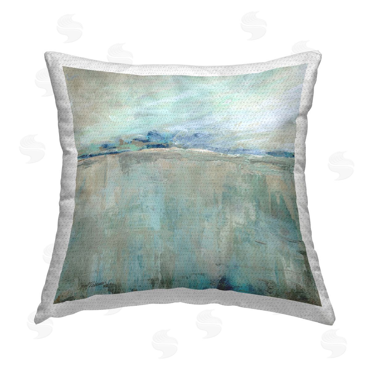 Carol Robinson Hues Of The Sea View Outdoor Quick-Dry Polyester Printed Throw Pillow