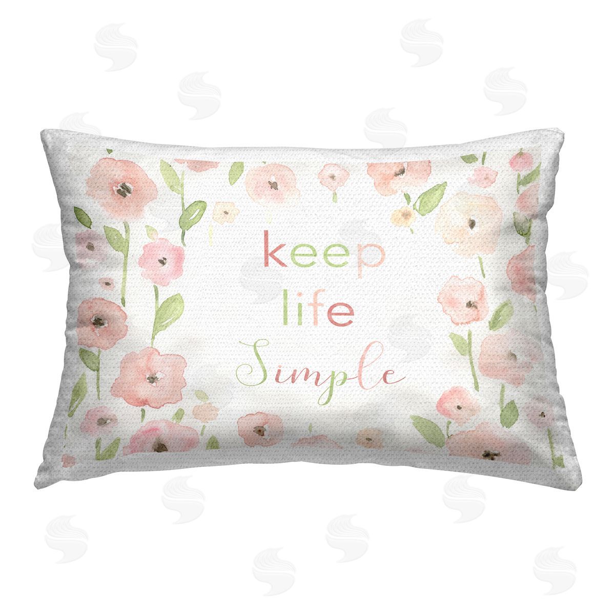 Carol Robinson Simple Phrase Pink Meadow Outdoor Quick-Dry Polyester Printed Throw Pillow