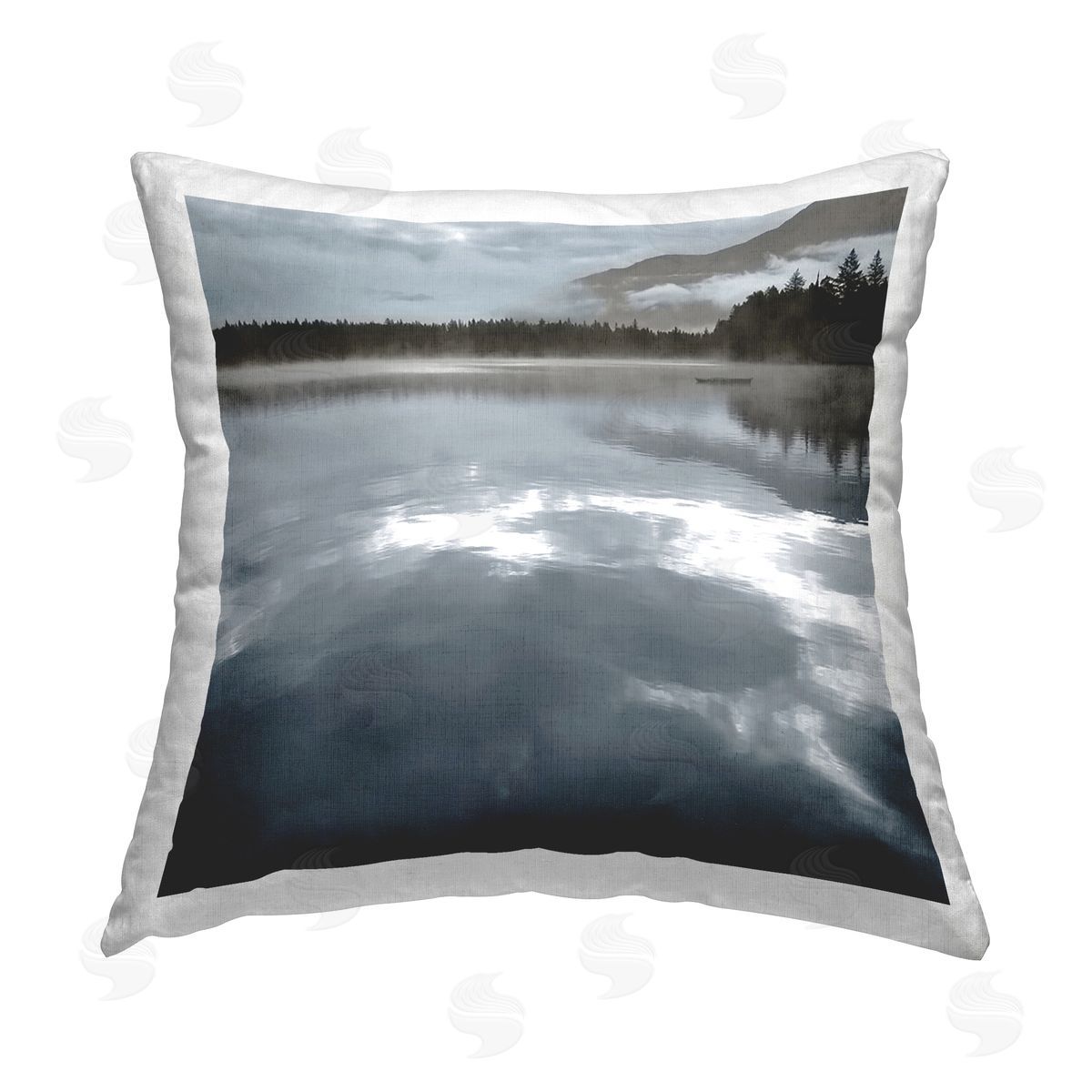Carol Robinson Quiet Mood Seascape Printed Plush Polyester Throw Pillow