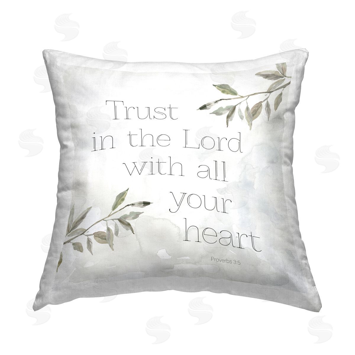Carol Robinson Trust The Lord Sentiment Printed Plush Polyester Throw Pillow