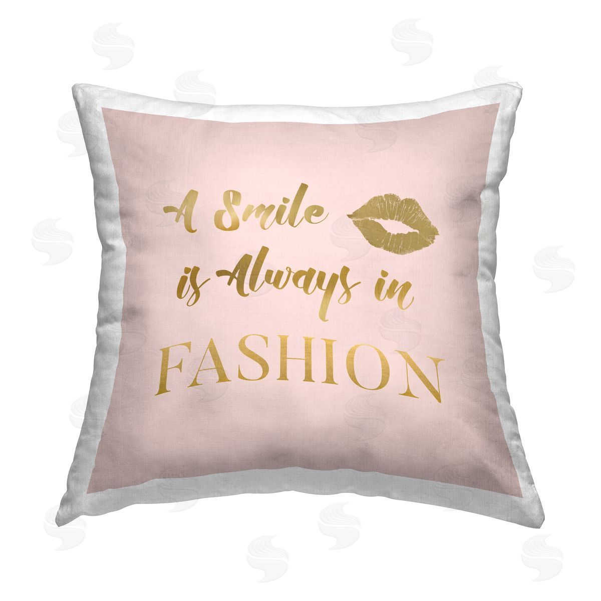 Carol Robinson Smile Always in Fashion Printed Plush Polyester Throw Pillow