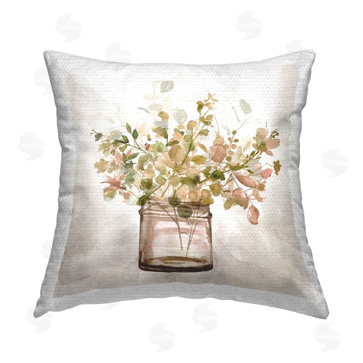 Carol Robinson Rustic Earthy Bouquet Outdoor Quick-Dry Polyester Printed Throw Pillow