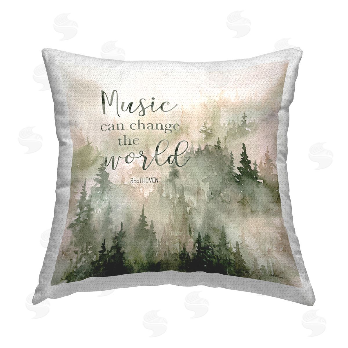 Carol Robinson Music Can Change World Outdoor Quick-Dry Polyester Printed Throw Pillow