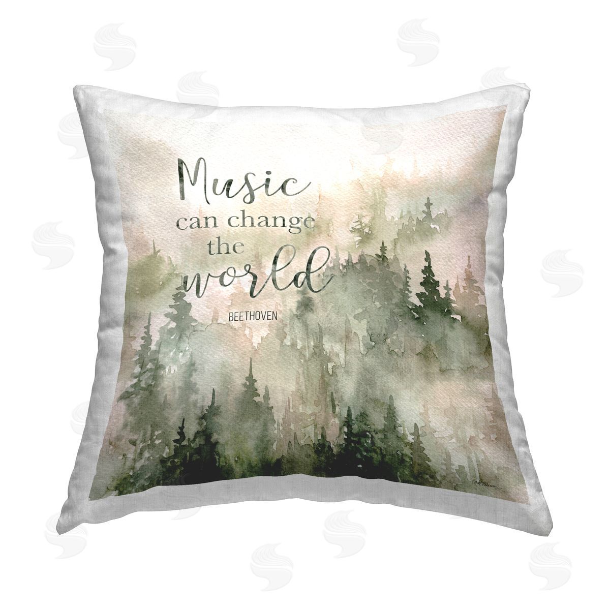 Carol Robinson Music Can Change World Printed Plush Polyester Throw Pillow