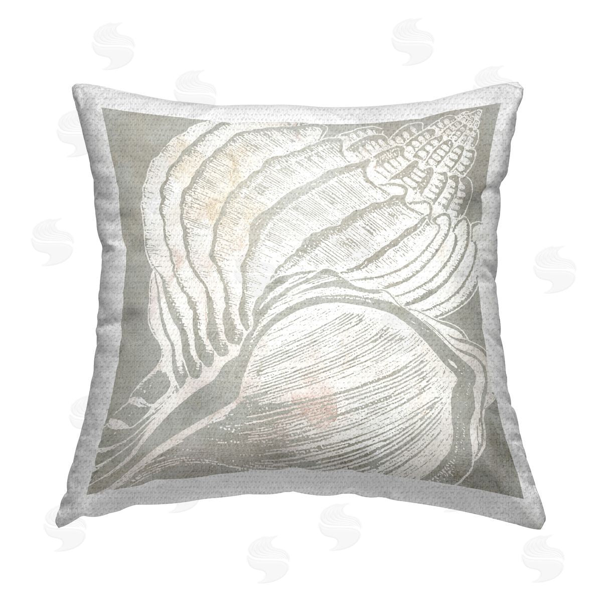 Carol Robinson Seashell Duo Closeup Outdoor Quick-Dry Polyester Printed Throw Pillow