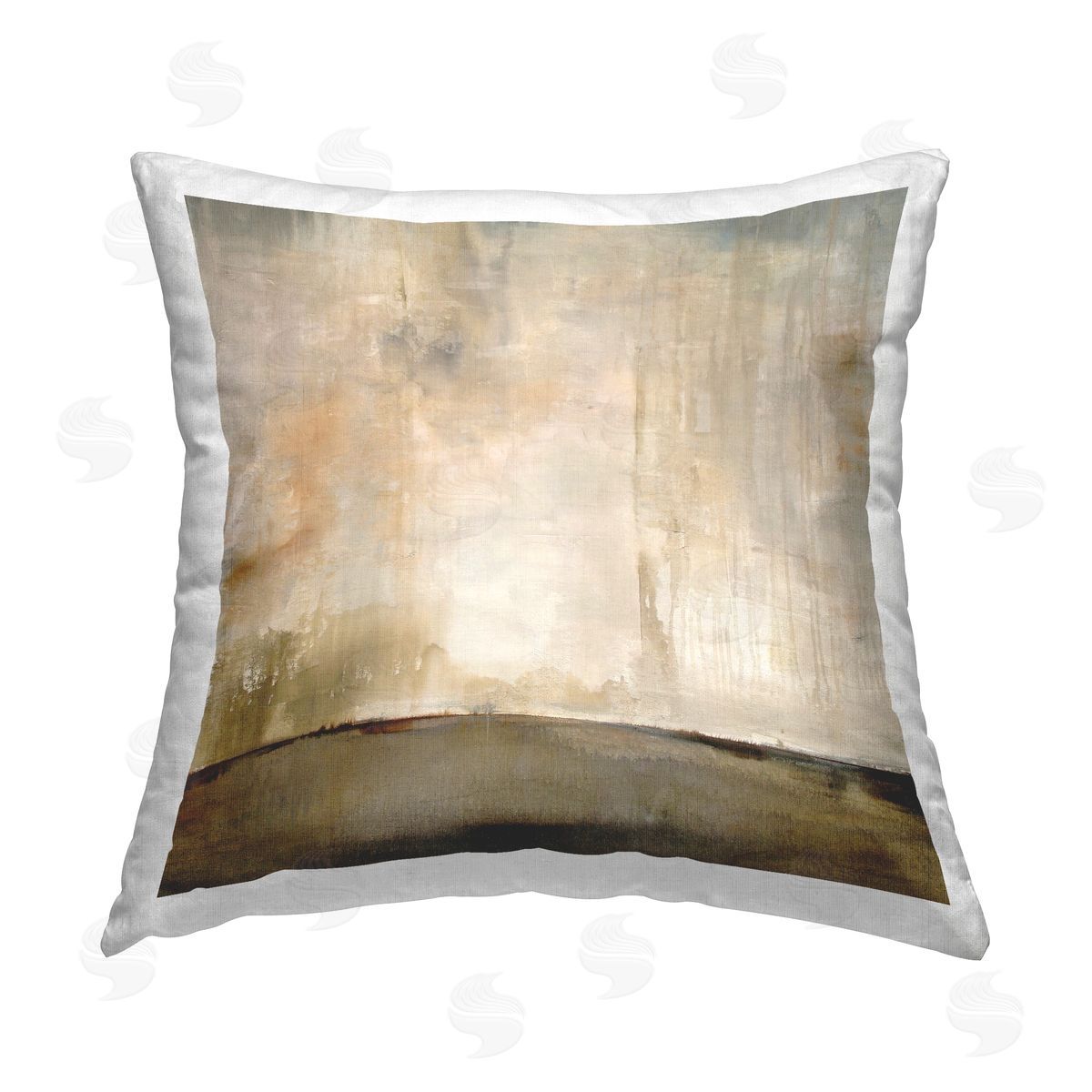 Karen Hale Abstract Brushed Rustic Printed Plush Polyester Throw Pillow