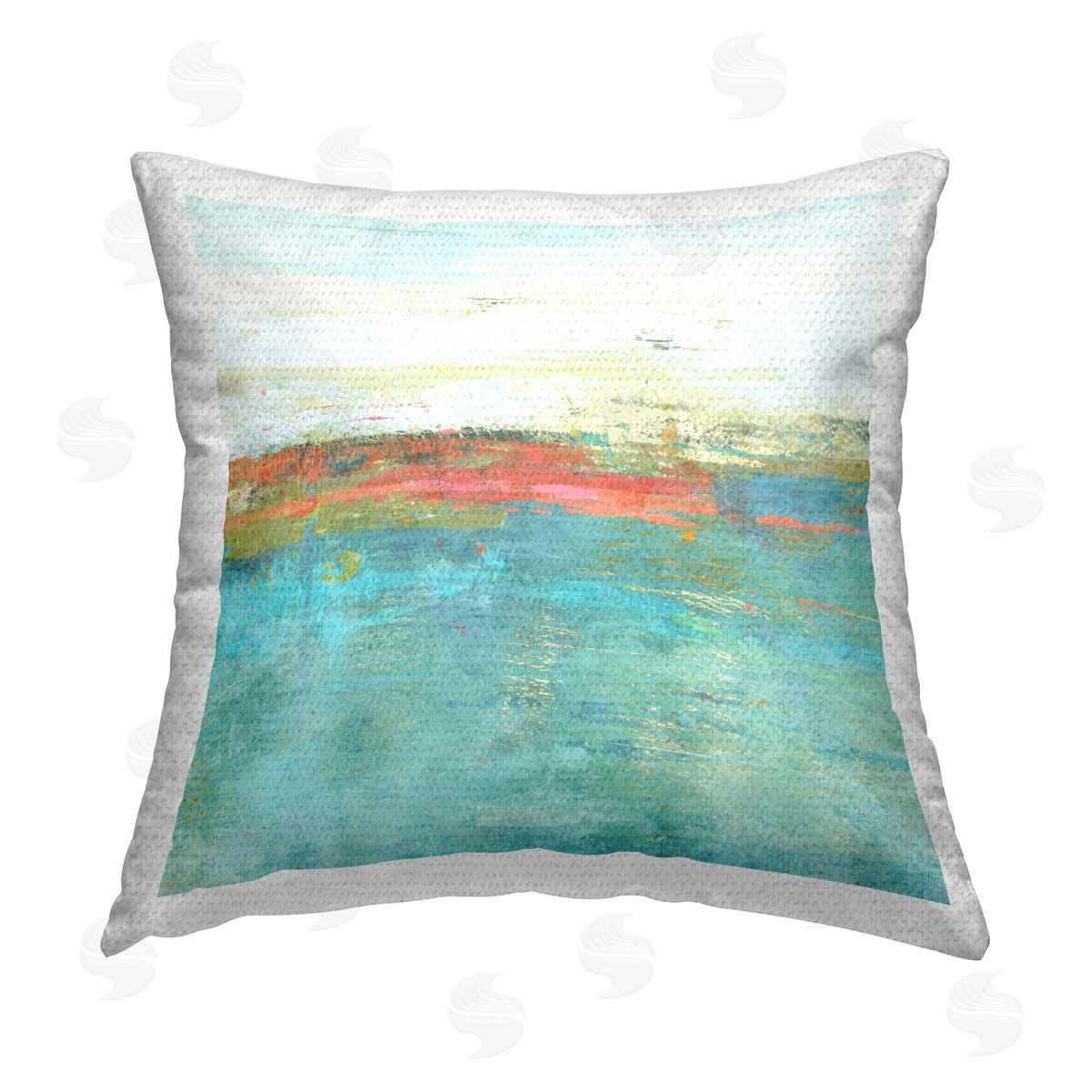 Suzanne Nicoll Ocean Hues Abstraction Outdoor Quick-Dry Polyester Printed Throw Pillow