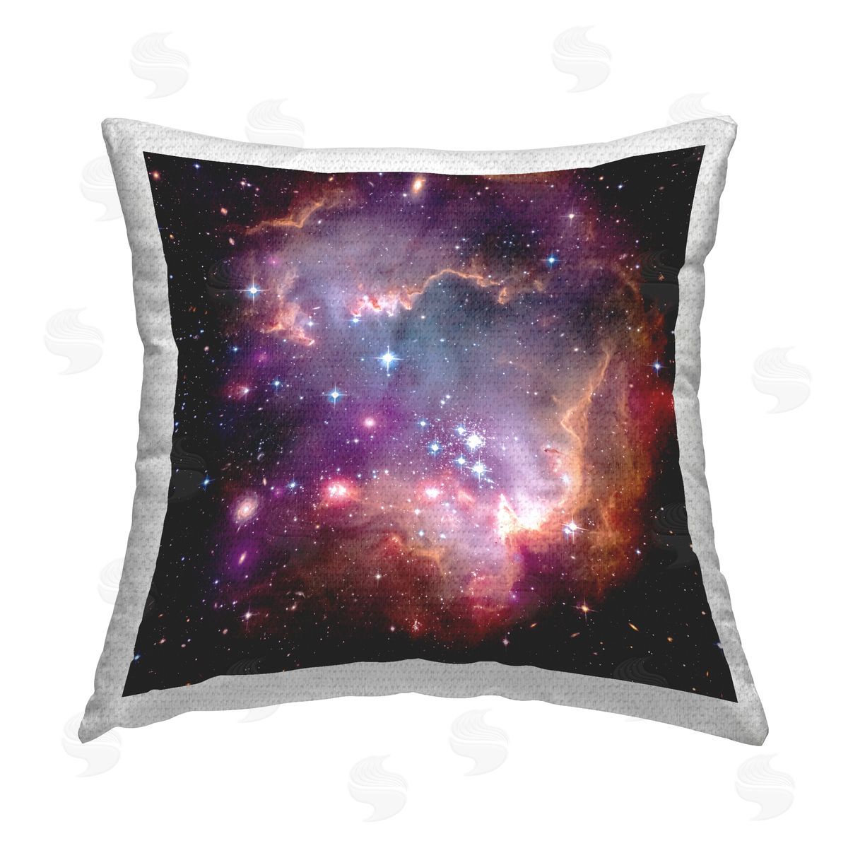 Wild Apple Portfolio Cloud Galaxy with Stars Outdoor Quick-Dry Polyester Printed Throw Pillow