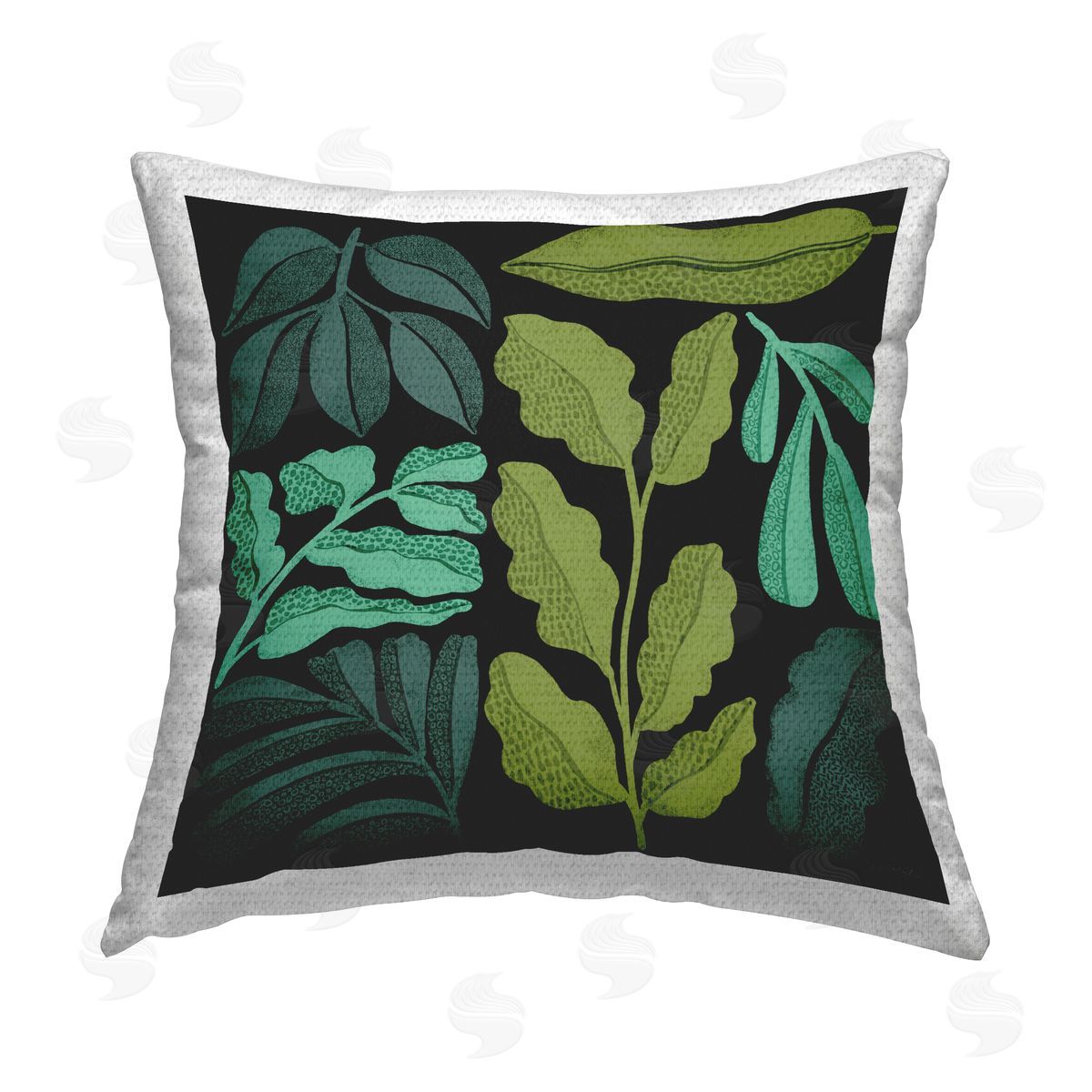 Cheryl Warrick Plant Sprig Collage Outdoor Quick-Dry Polyester Printed Throw Pillow
