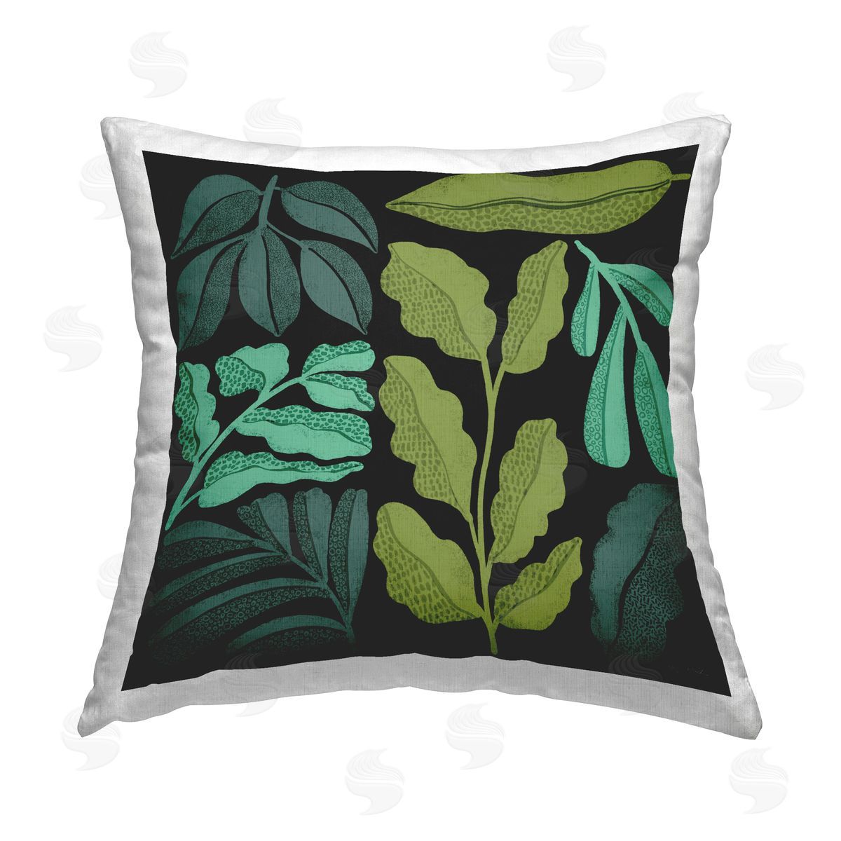 Cheryl Warrick Plant Sprig Collage Printed Plush Polyester Throw Pillow