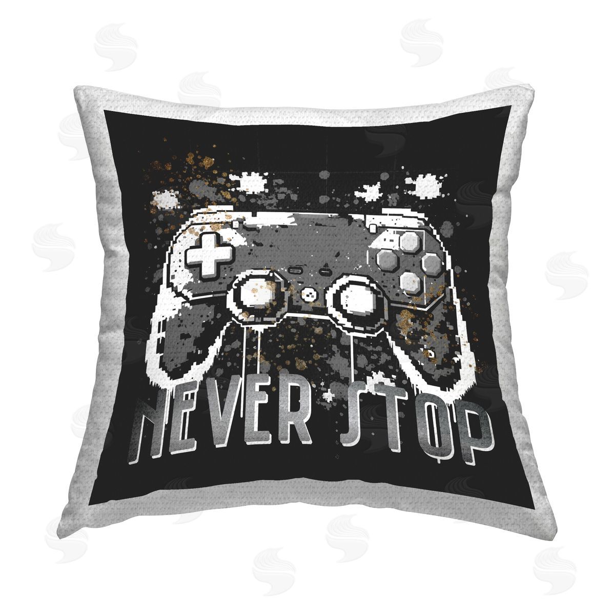 Kim Allen Never Stop Pixel Controller Outdoor Quick-Dry Polyester Printed Throw Pillow