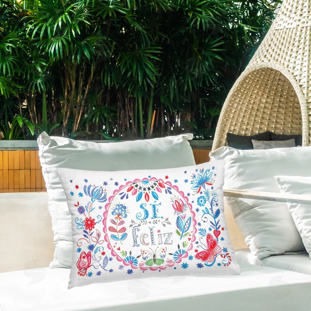SD Graphics Studio  Outdoor Quick-Dry Polyester Printed Throw Pillow in Back Yard