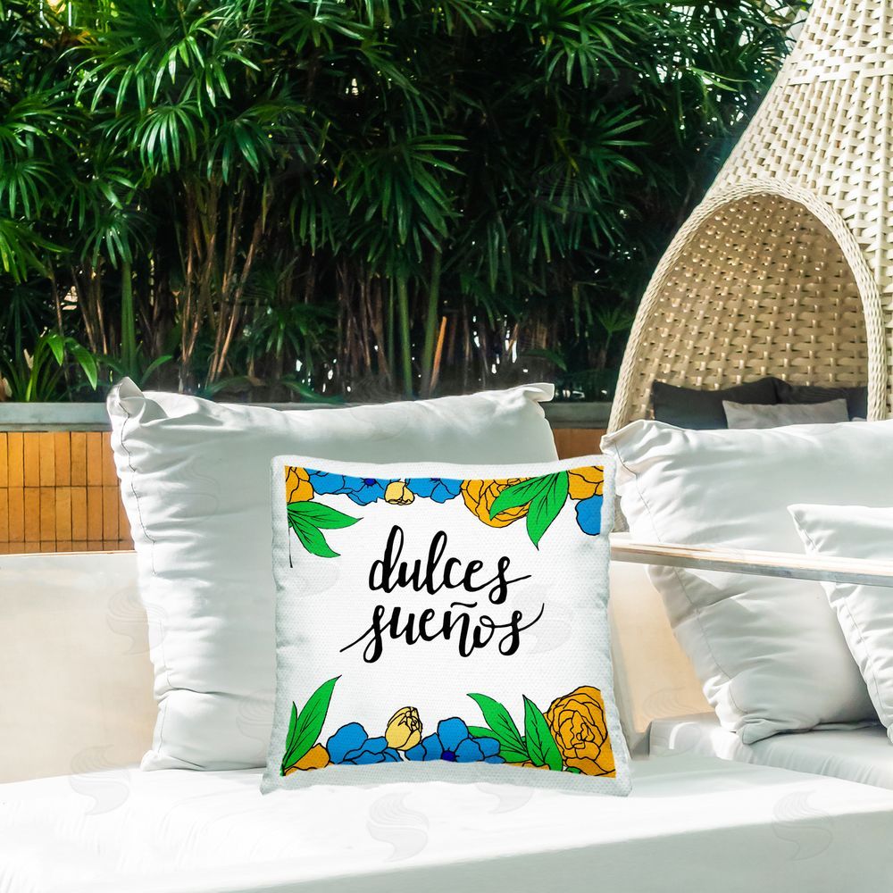 SD Graphics Studio  Outdoor Quick-Dry Polyester Printed Throw Pillow in Back Yard