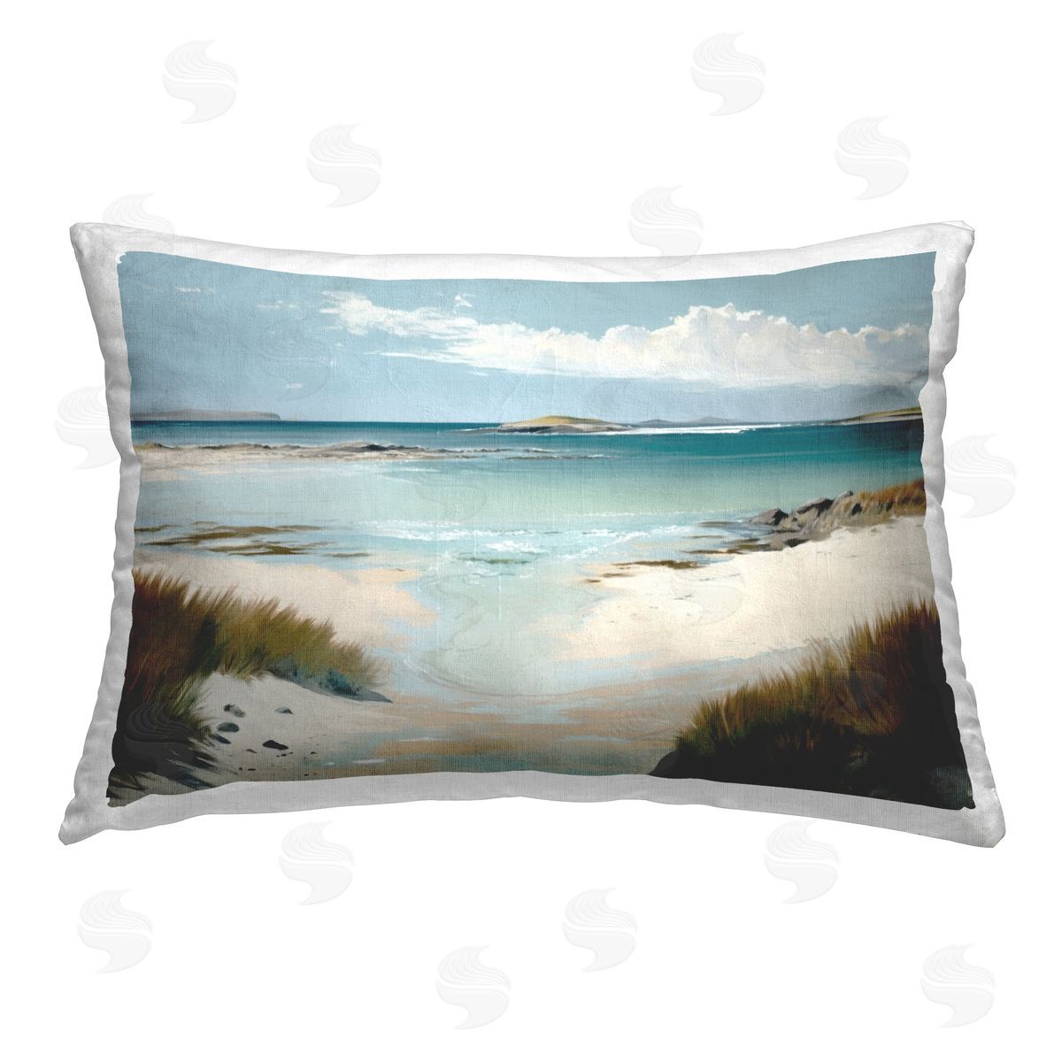 Svetlana Aleynikova River Tide Seascape Printed Plush Polyester Throw Pillow