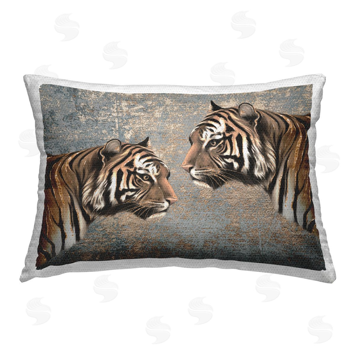 Svetlana Aleynikova Mirrored Tiger Duo Outdoor Quick-Dry Polyester Printed Throw Pillow