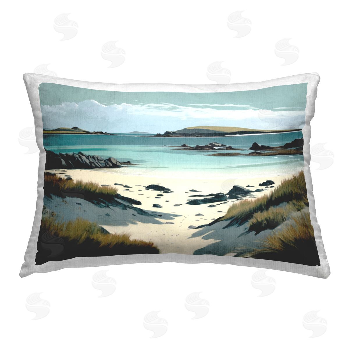 Svetlana Aleynikova Wild Island Landscape Printed Plush Polyester Throw Pillow
