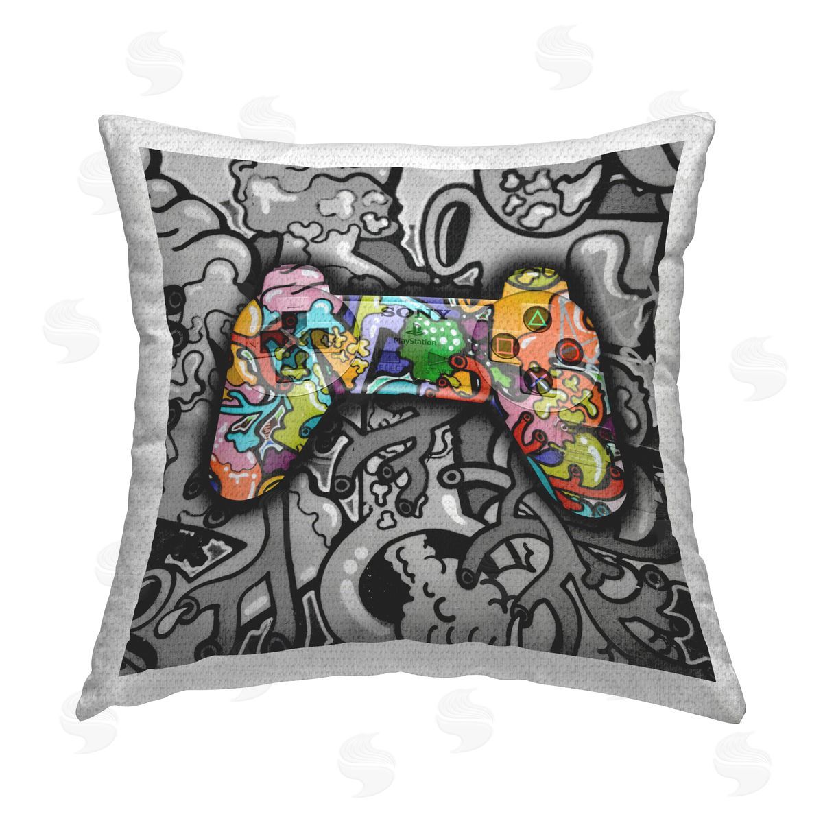 Svetlana Aleynikova Urban Patterned Controller Outdoor Quick-Dry Polyester Printed Throw Pillow