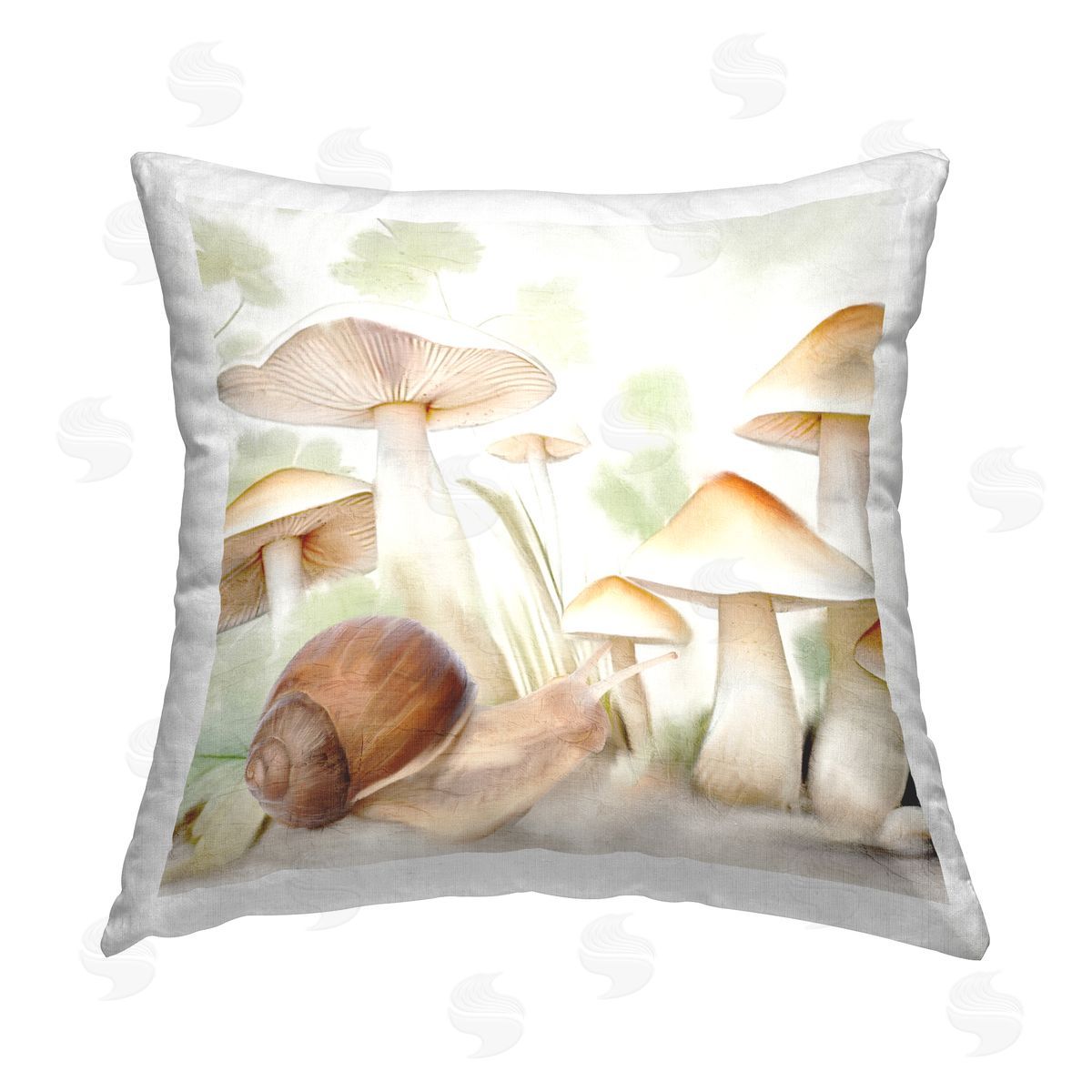 Leah Straatsma Moth with Floral Wings Printed Plush Polyester Throw Pillow