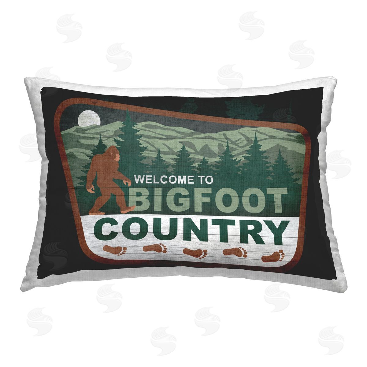 Lauren Rader Welcome Rustic Mythical Creature Printed Plush Polyester Throw Pillow