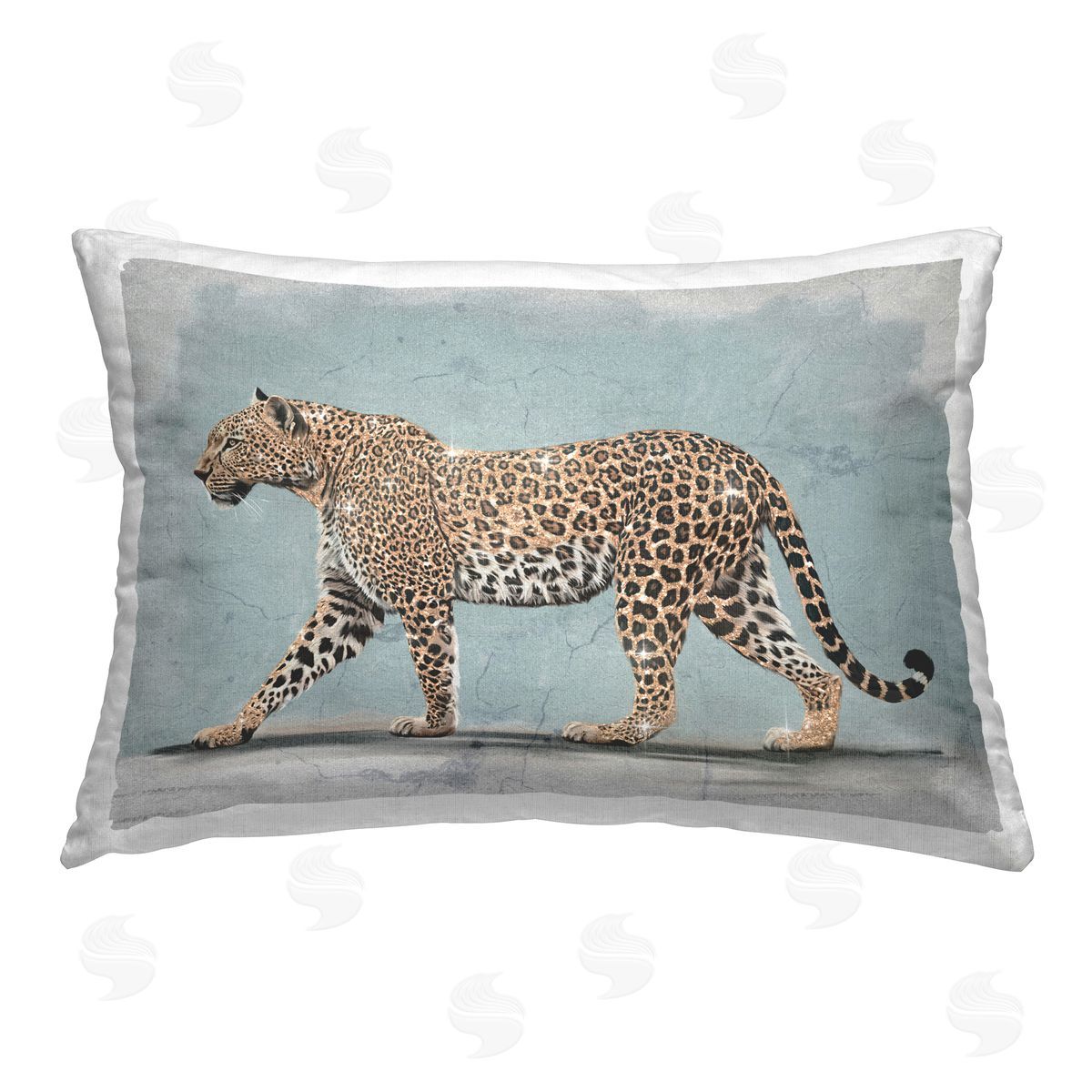 Svetlana Aleynikova Stepping Glam Leopard Printed Plush Polyester Throw Pillow