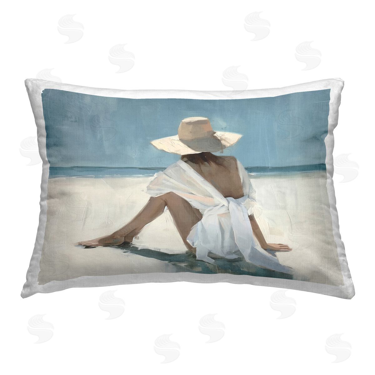 Svetlana Aleynikova Ocean Dream Woman Printed Plush Polyester Throw Pillow