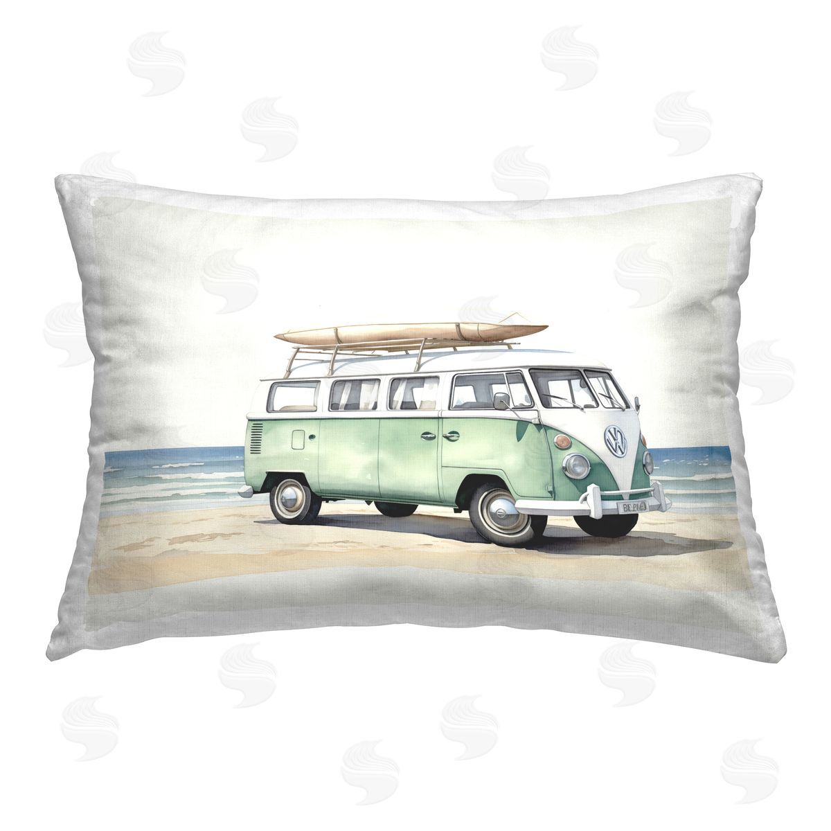 Arlington Prints Tropical Summertime Ride Printed Plush Polyester Throw Pillow