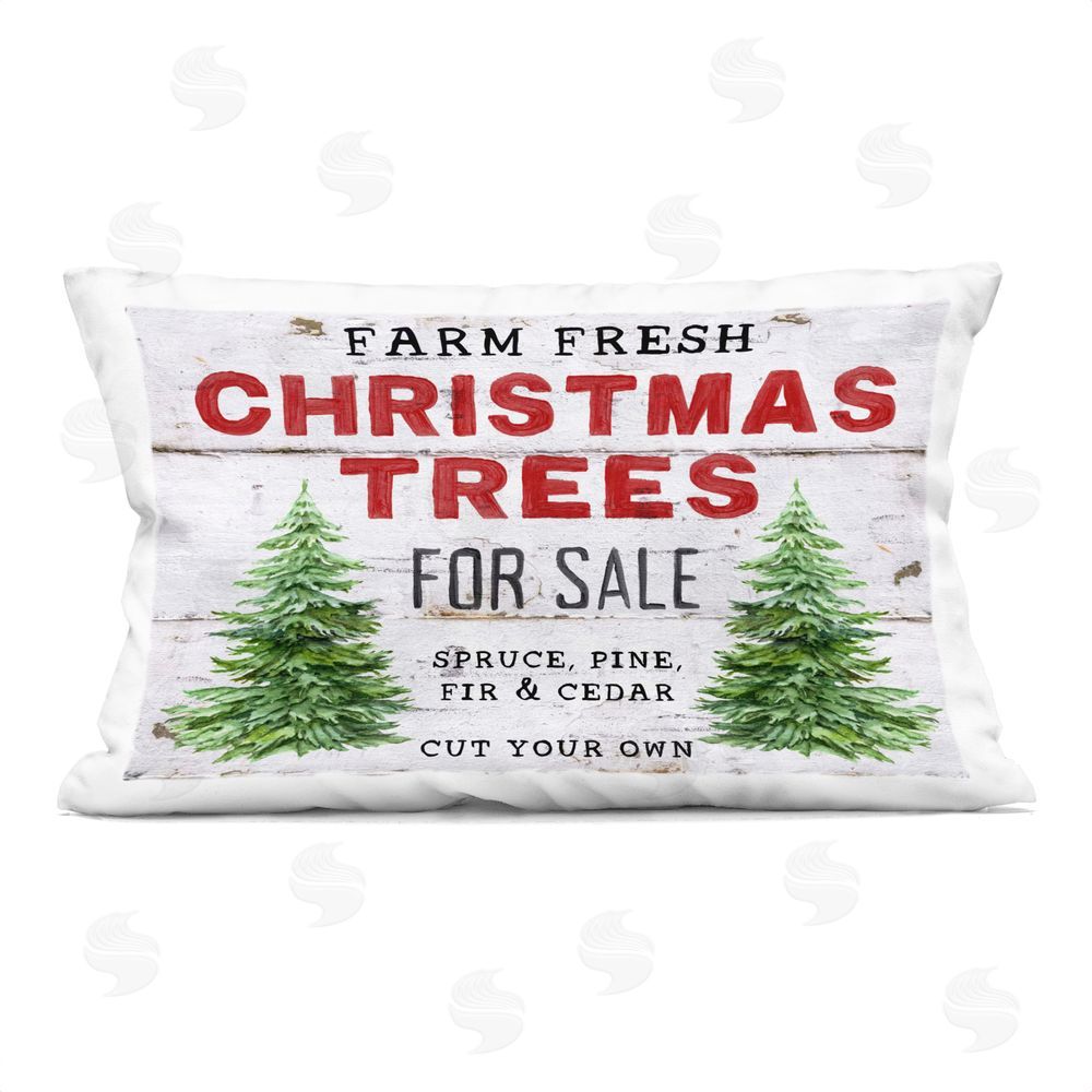 Creatif Belle For Sale Christmas Trees Printed Plush Polyester Throw Pillow