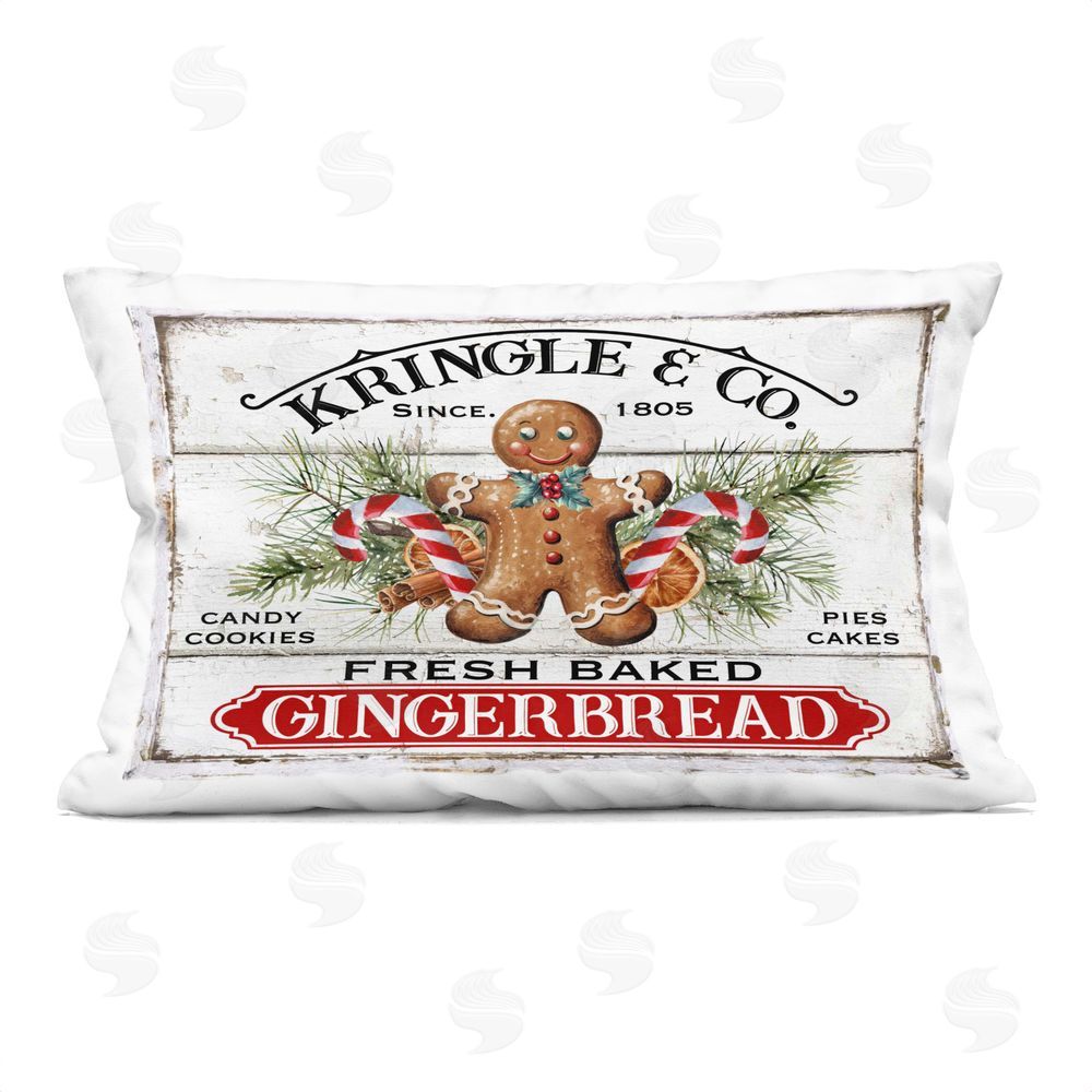 Creatif Belle Fresh Gingerbread Cookies Printed Plush Polyester Throw Pillow