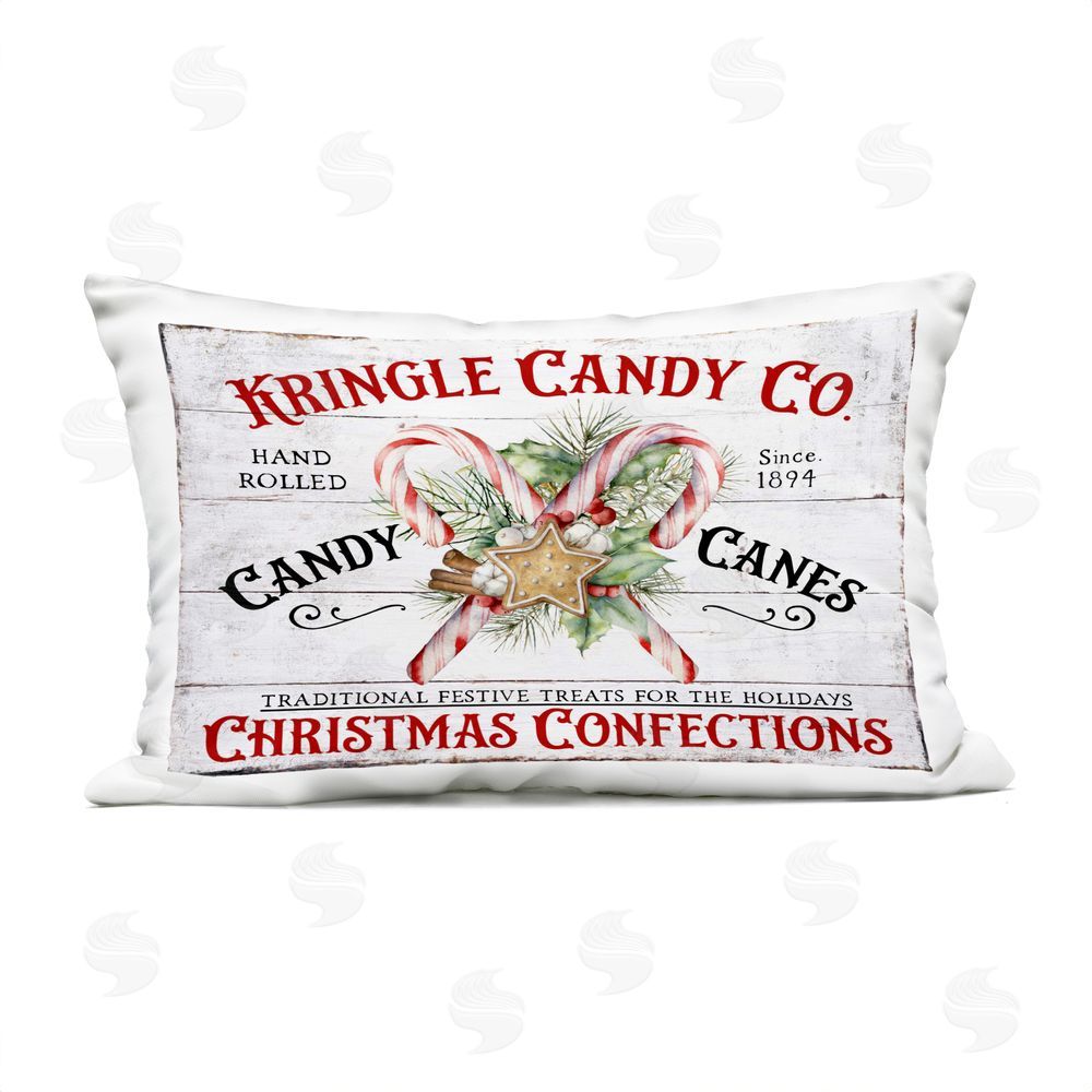Creatif Belle Fresh Christmas Confections Outdoor Quick-Dry Polyester Printed Throw Pillow