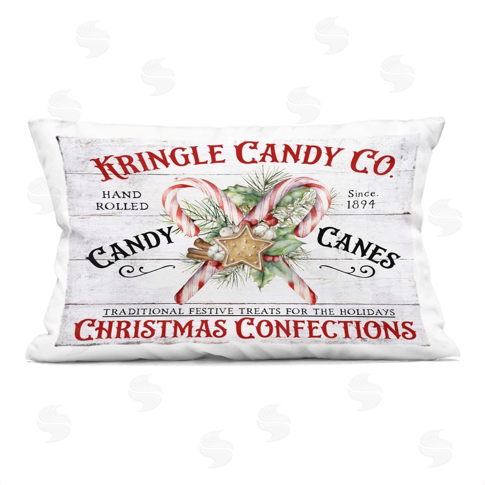 Creatif Belle Fresh Christmas Confections Printed Plush Polyester Throw Pillow