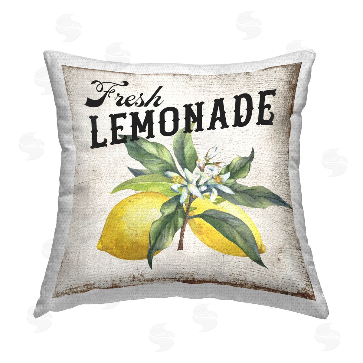 Creatif Belle Rustic Fresh Lemonade Outdoor Quick-Dry Polyester Printed Throw Pillow