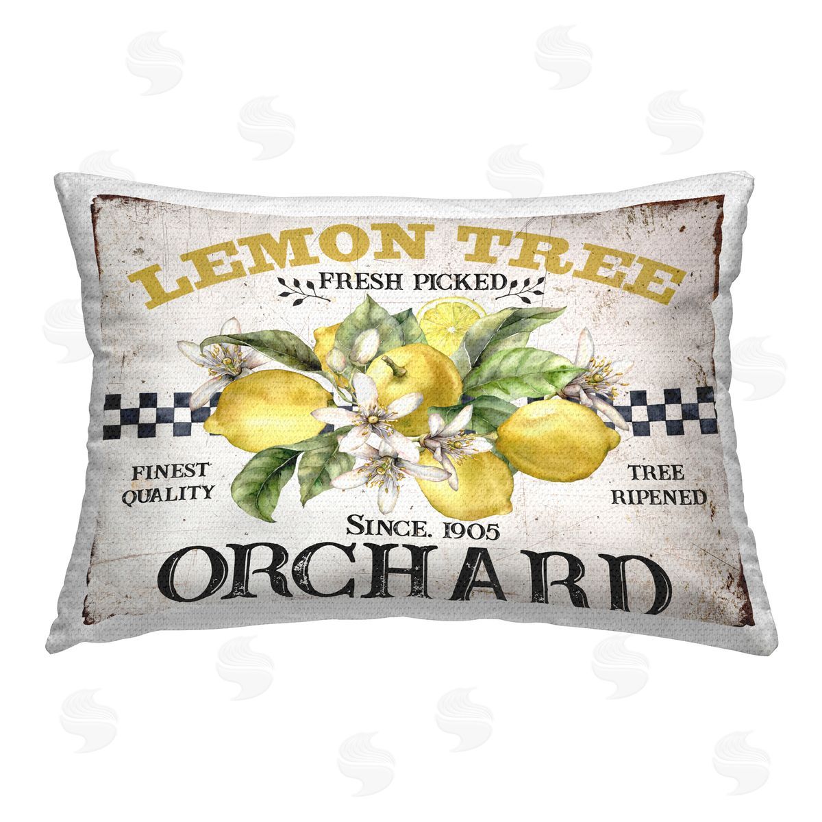 Creatif Belle Lemon Tree Fresh Picked Outdoor Quick-Dry Polyester Printed Throw Pillow