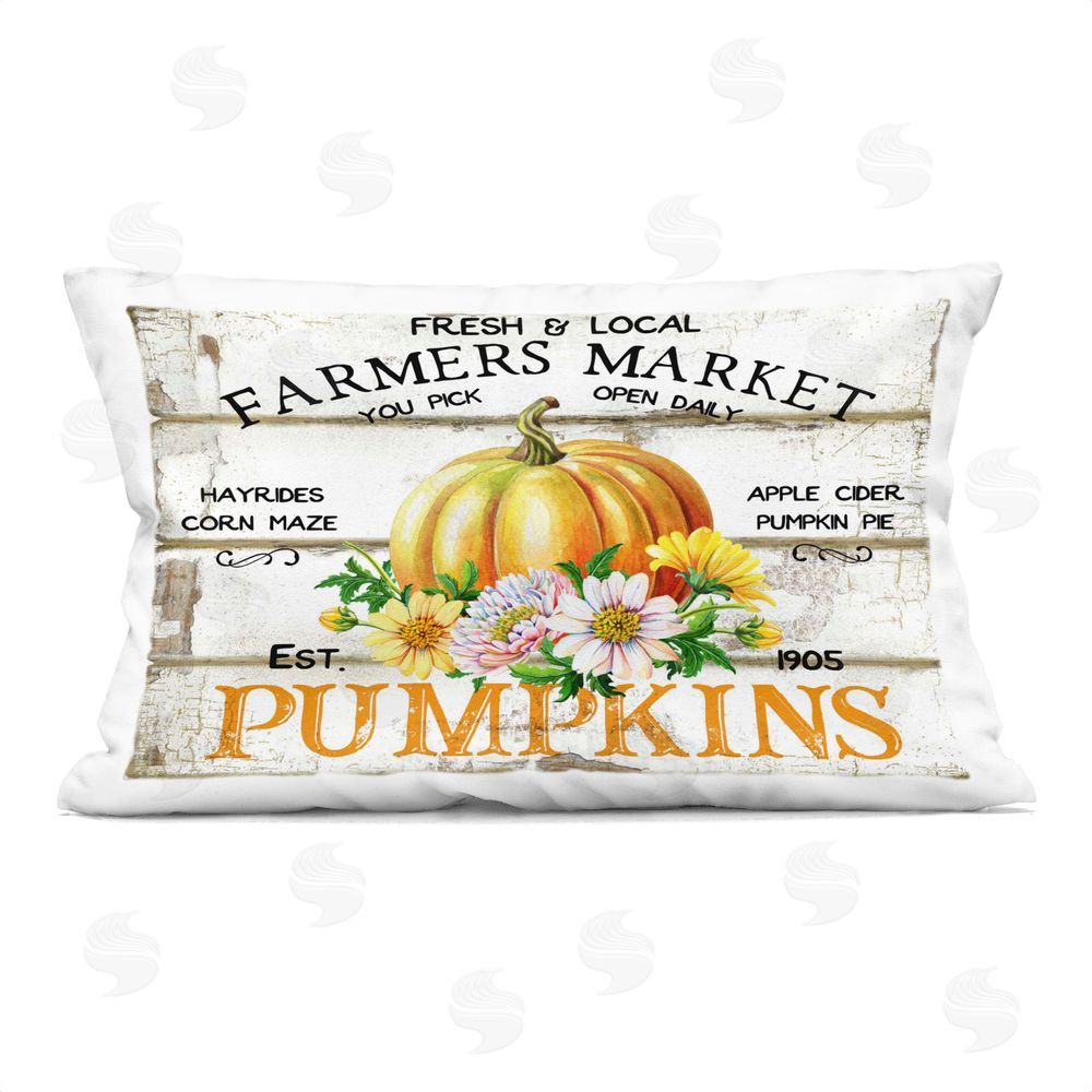 Creatif Belle Rustic & Floral Farm Market Printed Plush Polyester Throw Pillow