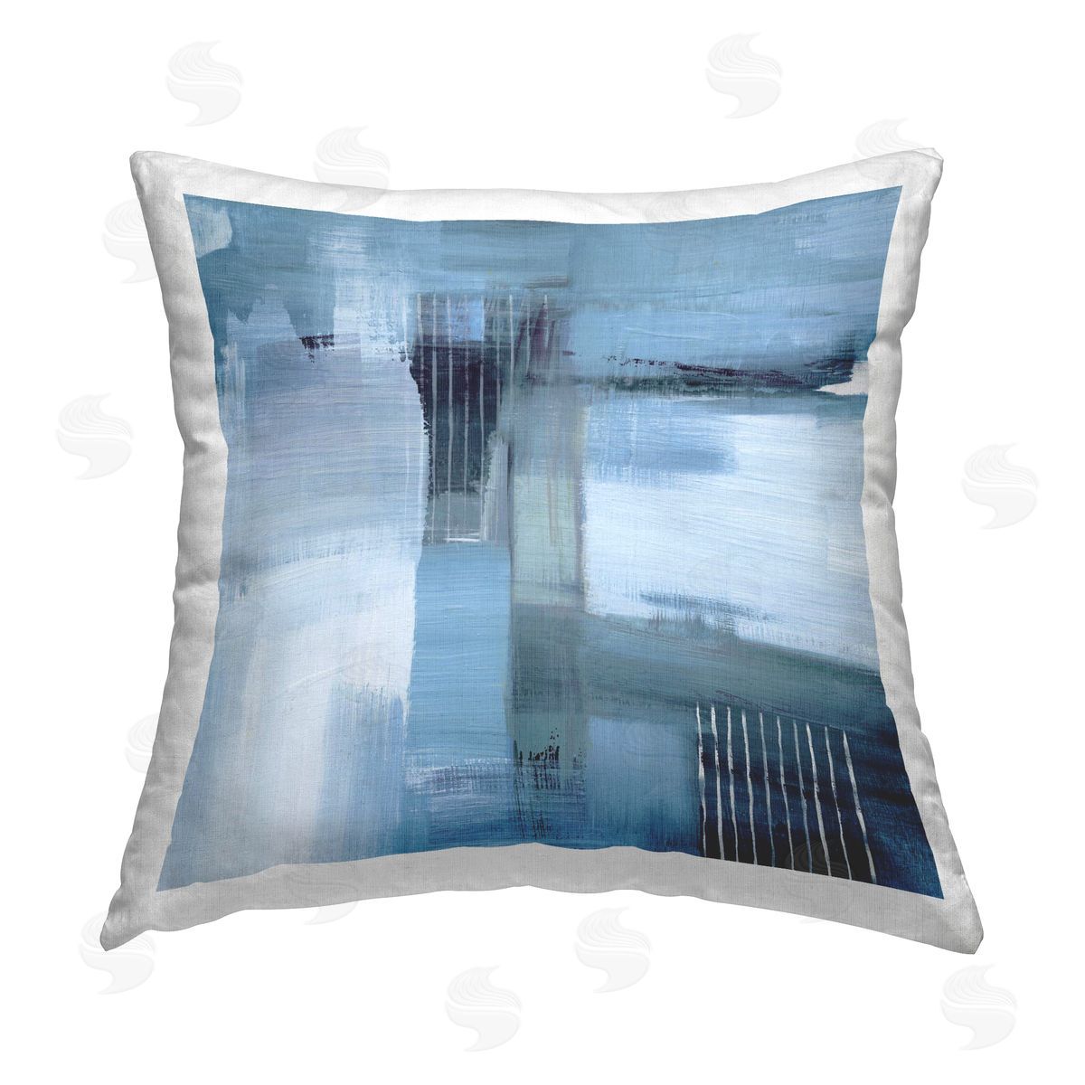 Susan Jill Woven Paint Streaks Printed Plush Polyester Throw Pillow