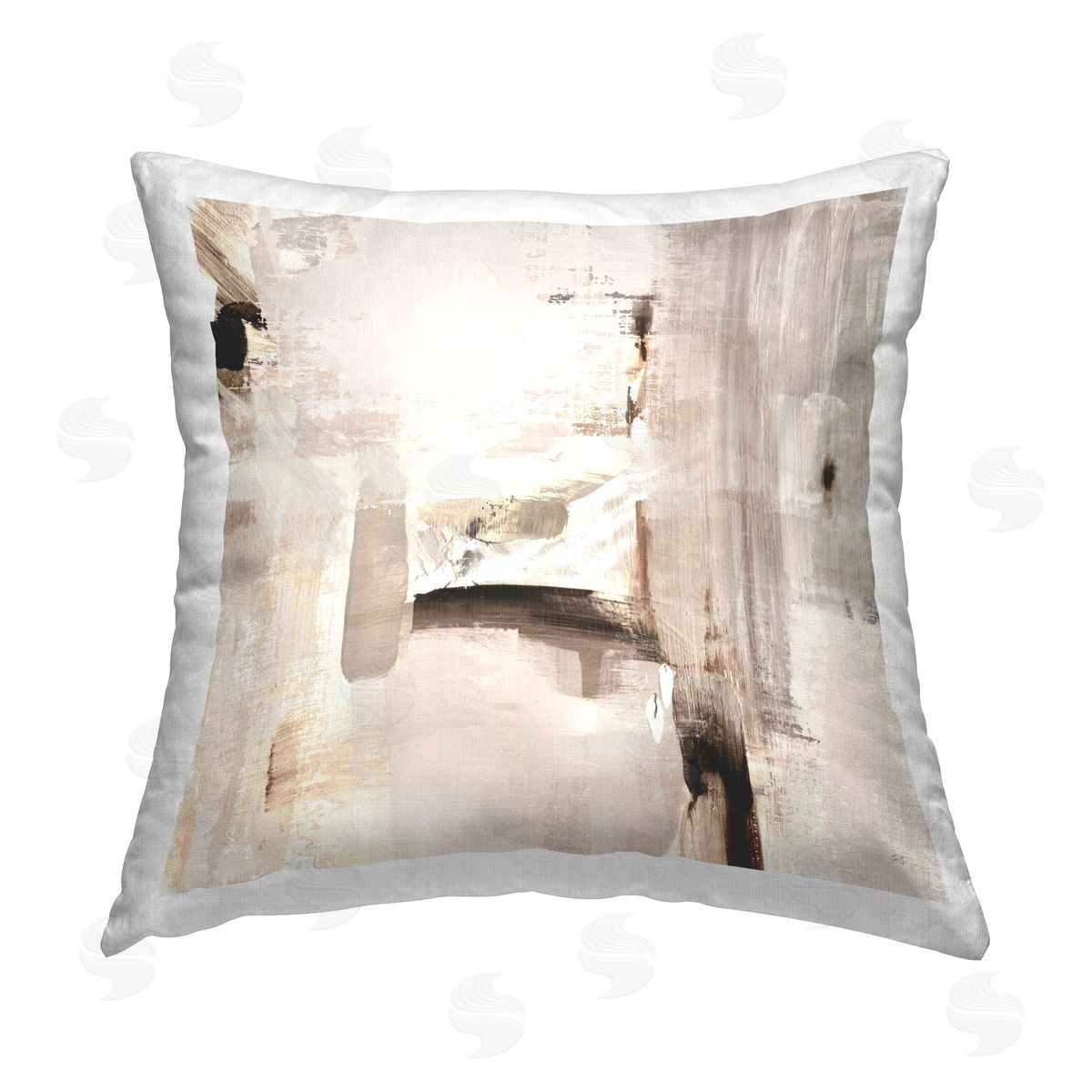 Susan Jill Neutral Tone Abstraction Printed Plush Polyester Throw Pillow