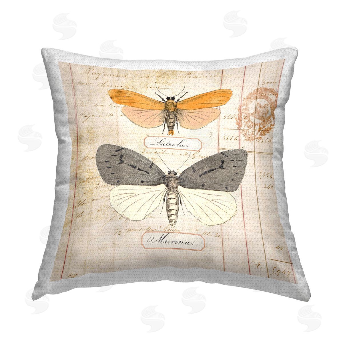 Susan Arnot Yellow & Grey Butterflies Outdoor Quick-Dry Polyester Printed Throw Pillow