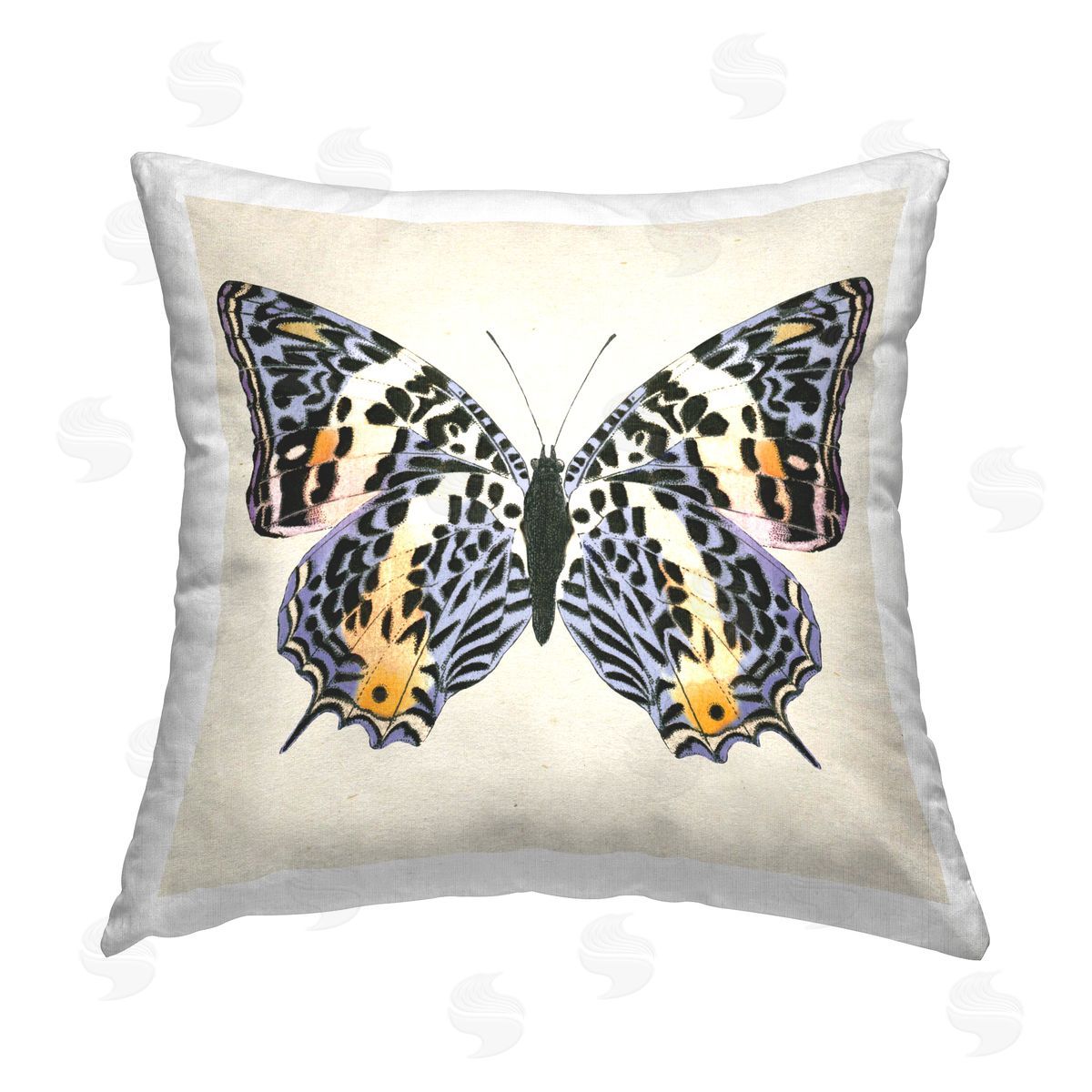 Susan Arnot Speckled Butterfly Sketch Printed Plush Polyester Throw Pillow