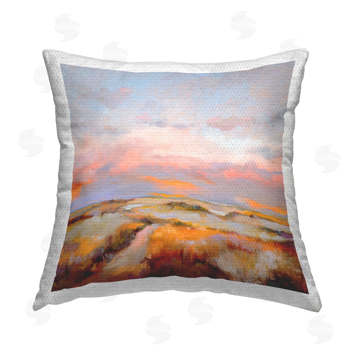 Odile Bright Sun Bleached Meadow Outdoor Quick-Dry Polyester Printed Throw Pillow