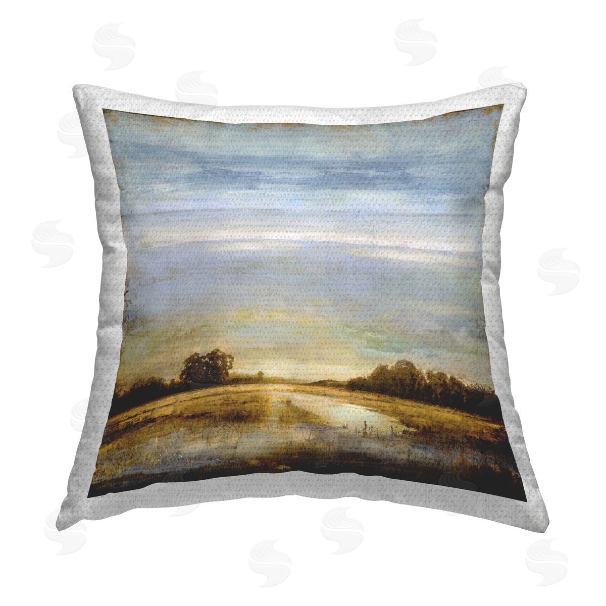 Elizabeth Wright Rustic Vintage Palms Outdoor Quick-Dry Polyester Printed Throw Pillow