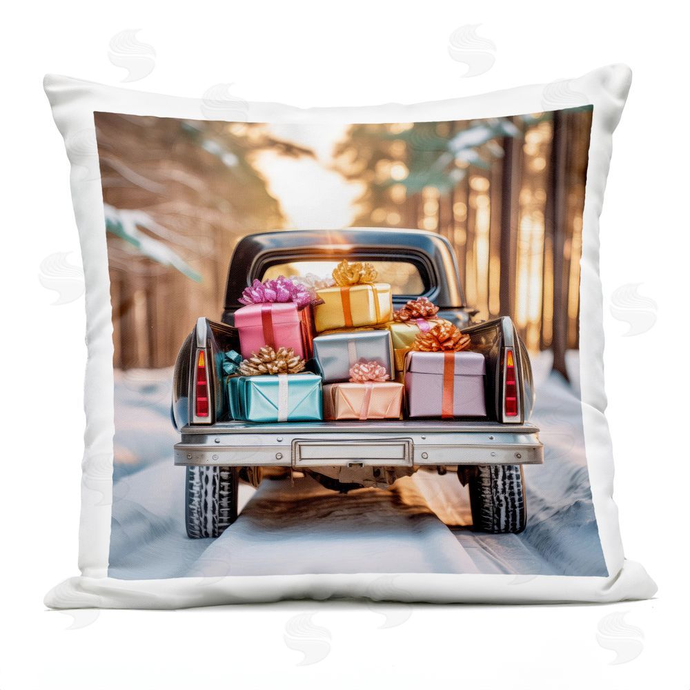 Alina Georgescu Special Holiday Delivery Outdoor Quick-Dry Polyester Printed Throw Pillow
