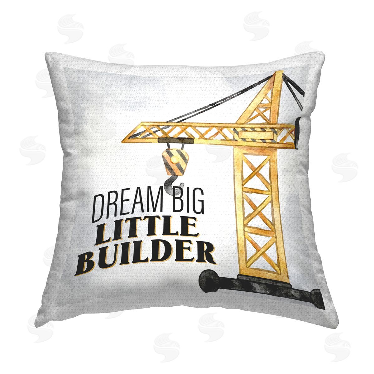 Kim Allen Dream Big Little Builder Outdoor Quick-Dry Polyester Printed Throw Pillow