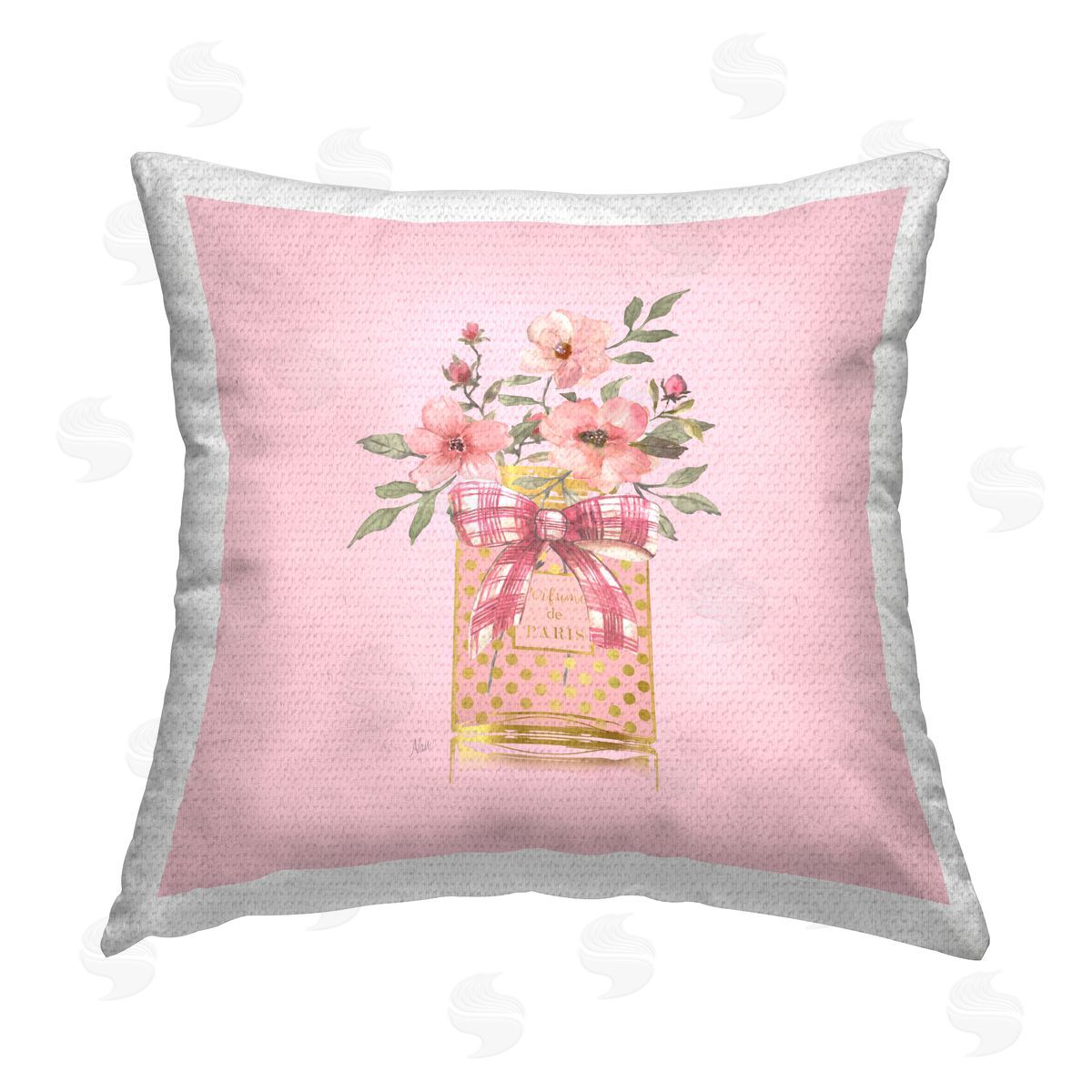 Nan Wildflower Perfume Bouquet Outdoor Quick-Dry Polyester Printed Throw Pillow