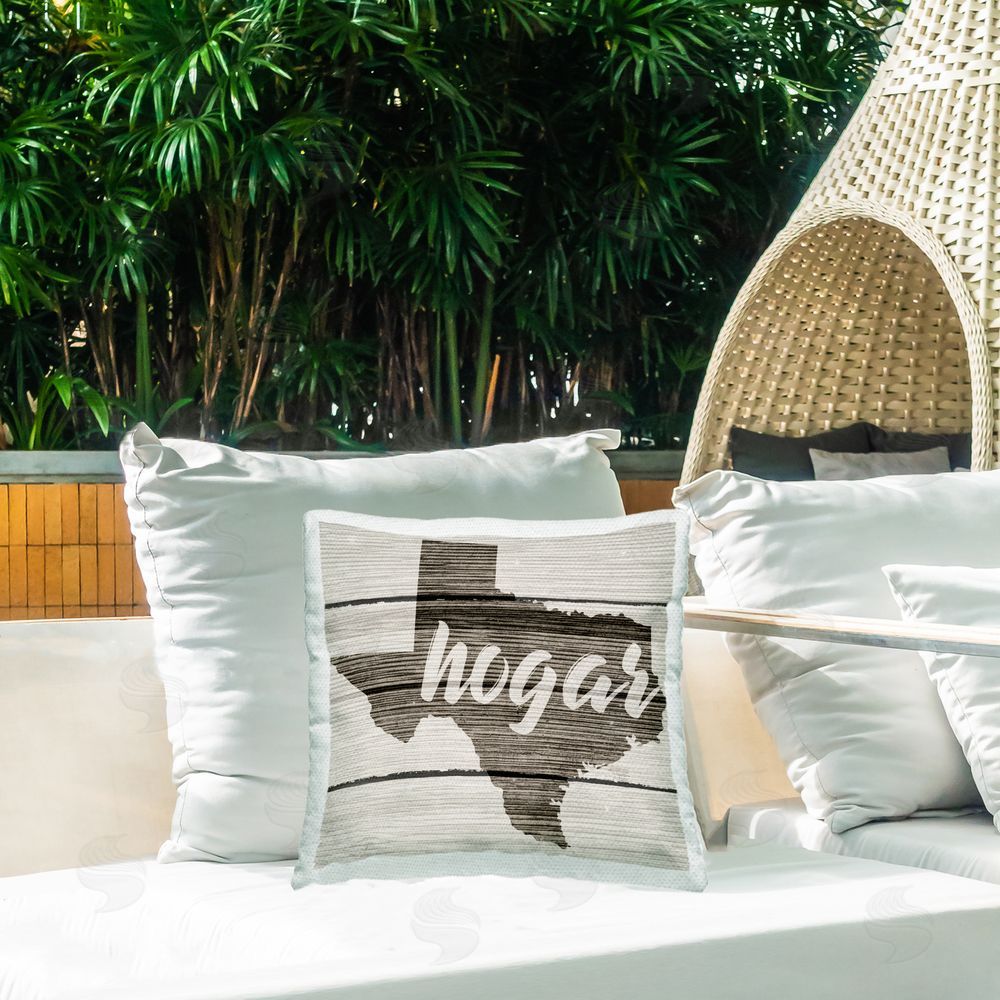 Stupell Studio  Outdoor Quick-Dry Polyester Printed Throw Pillow in Back Yard
