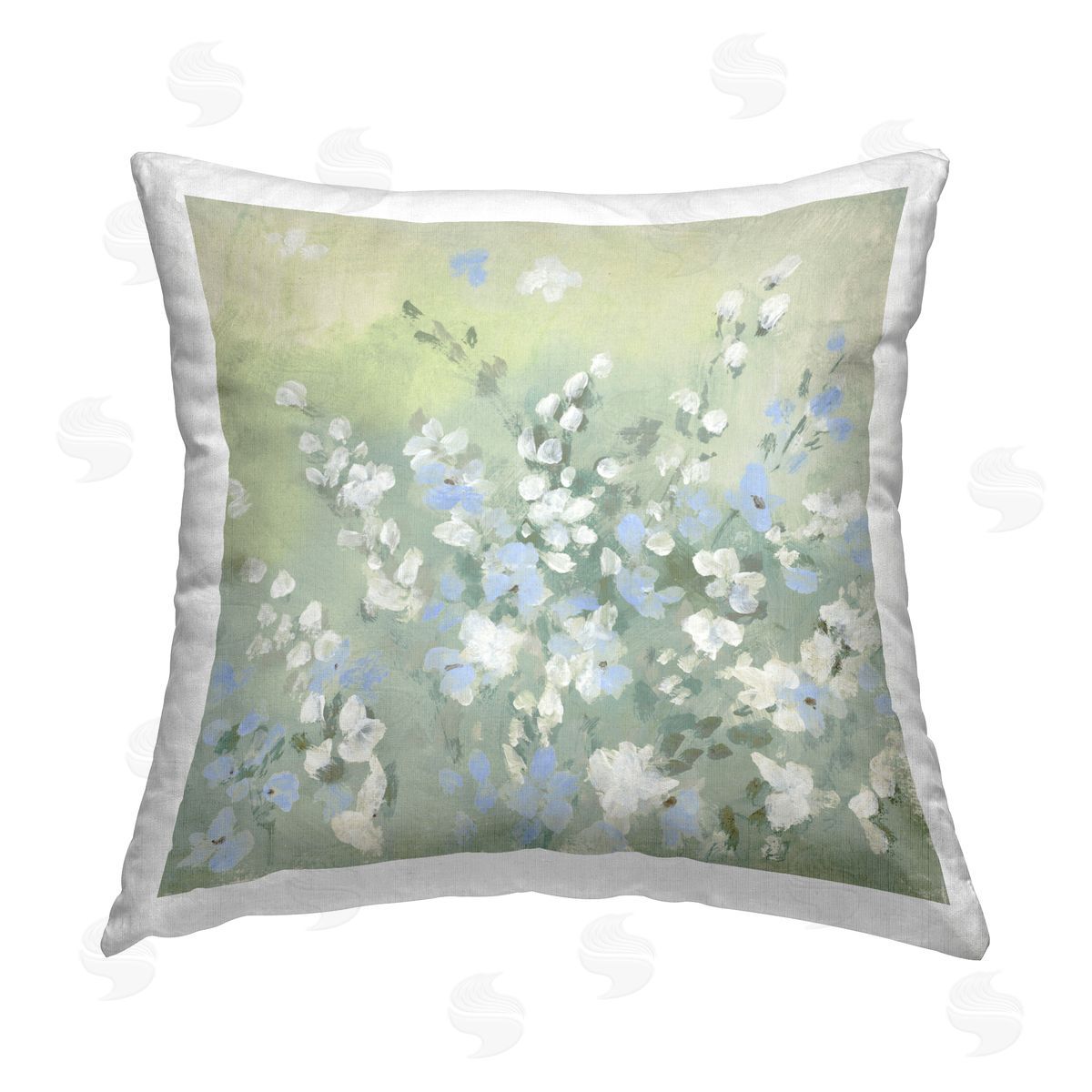 Lanie Loreth Wispy Willows Wildflowers Printed Plush Polyester Throw Pillow