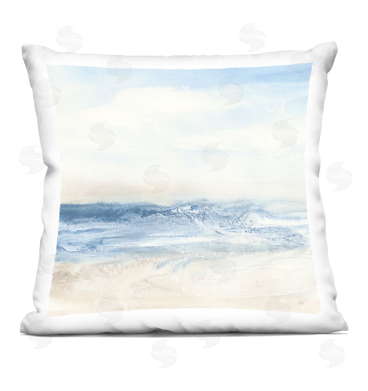 Chris Paschke Abstract Surf & Sand Printed Plush Polyester Throw Pillow