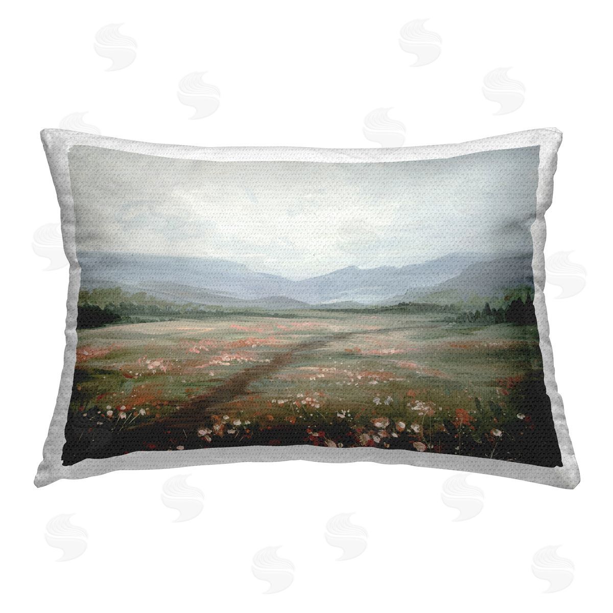 Lindsay Kivi Fine Art Path Through Rolling Meadow Outdoor Quick-Dry Polyester Printed Throw Pillow