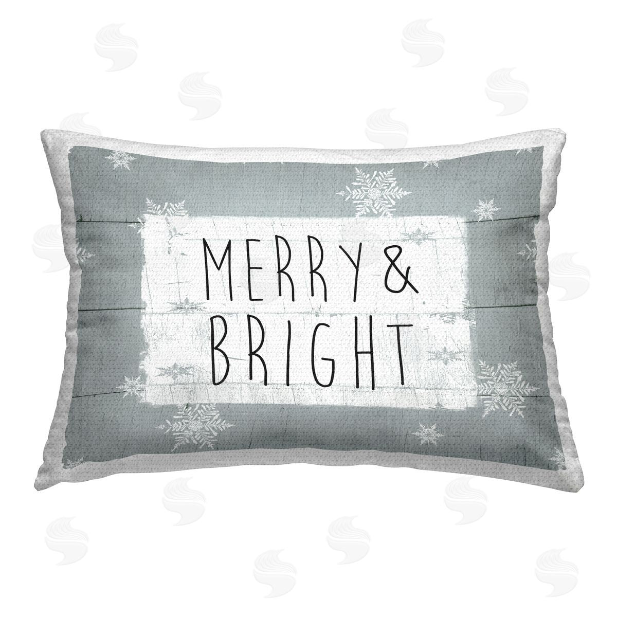 Carol Robinson Merry & Bright Snowflakes Outdoor Quick-Dry Polyester Printed Throw Pillow