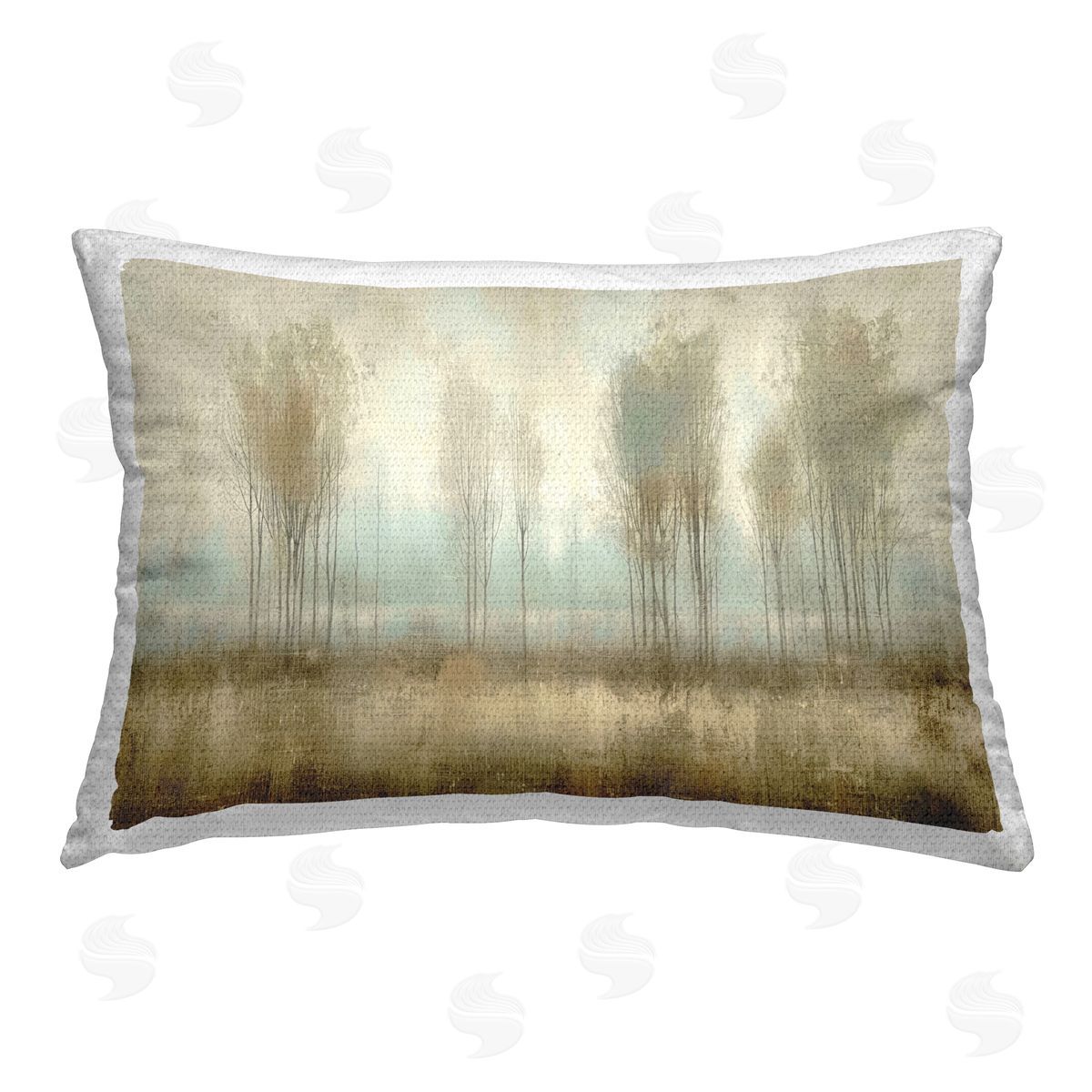 LSR Design Studio Muted Forest View Outdoor Quick-Dry Polyester Printed Throw Pillow